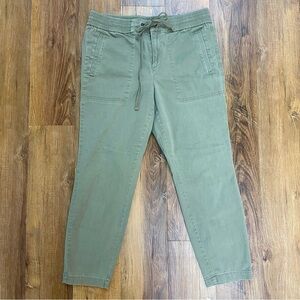 Lou & Grey army green relaxed fit ankle chinos size Medium